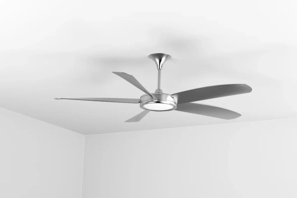Photo of a beautiful ceiling fan installed by Hurley Electric who is a certified ceiling fan electrician.